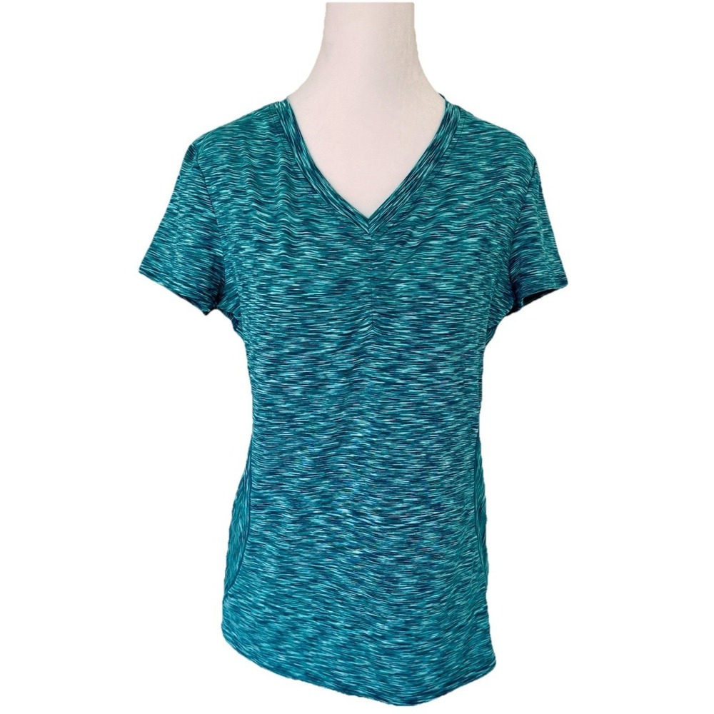 PERFORMANCE Bicycle Women's Medium Cycling Jersey Pockets Blue Athletic Top Soft